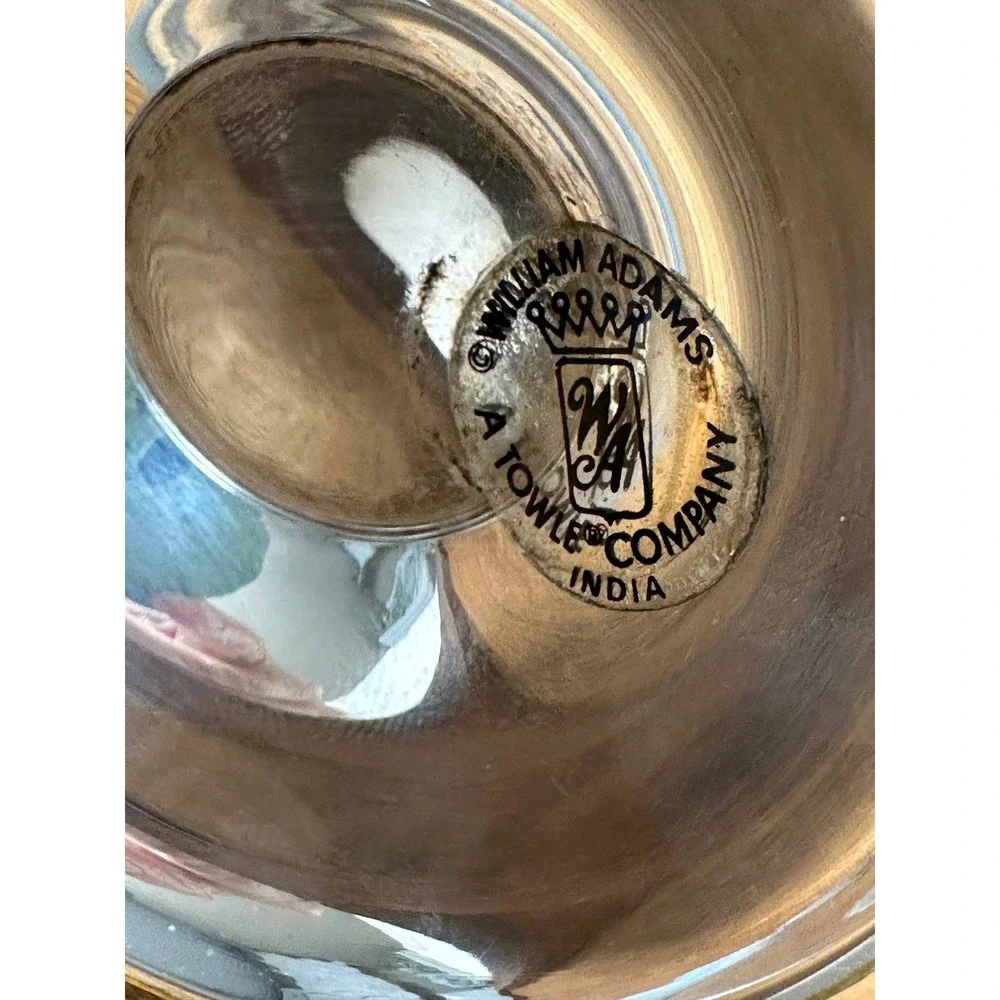 William Adams Towle VTG Silver Plated Loving Cup Footed Double Handle Trophy Cup